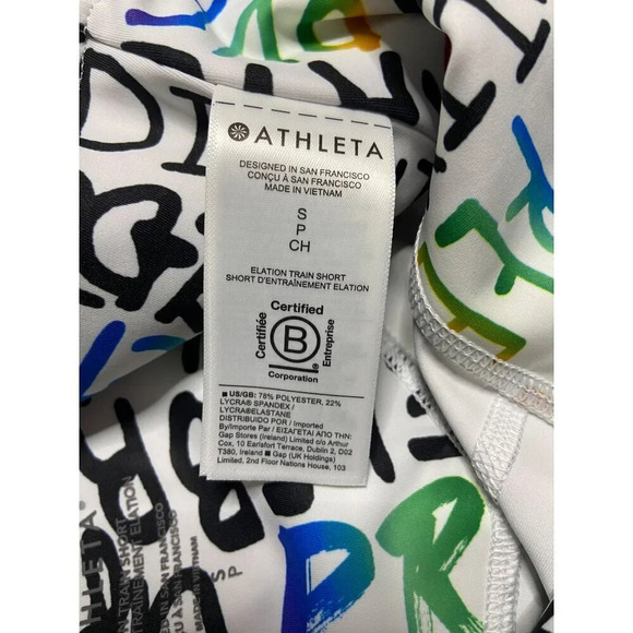 NWT Athleta Elation Train Biker Shorts Pride Limited Edition-sz Small - Picture 5 of 7